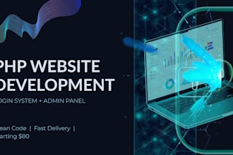 build a custome PHP mysql website with login and admin panel