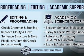 write, proofread, and edit papers, essays, and SEO content