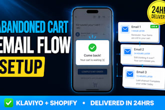 setup klaviyo abandoned cart and welcome email flow for shopify