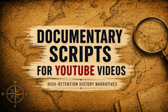 write history documentary scripts for youtube channels
