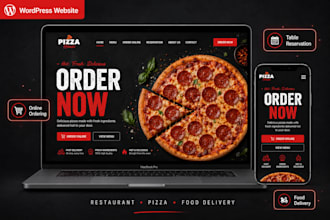 build a pizza restaurant website with online food ordering system