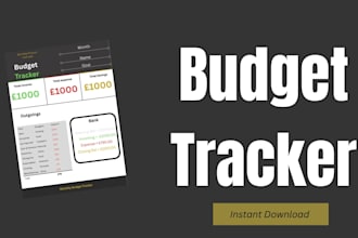 create a professional monthly budget tracker canva template