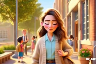 create 3d pixar ai animation 3d pixar style 3d disney pixar animation