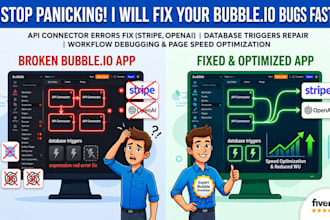 fix bubble io bugs, api connector errors, bubble errors and database triggers