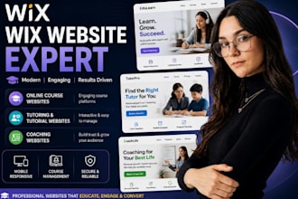 build wix online course website wix tutoring website wix coaching website