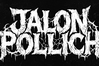 design raw underground sludge metal band logo