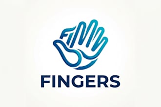 design a creative and professional fingers logo for your brand