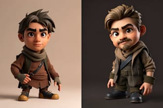 sculpt 3d model character dnd, doll, action figure, toys for 3d printing