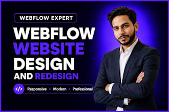 design webflow website, webflow landing page and responsive webflow design