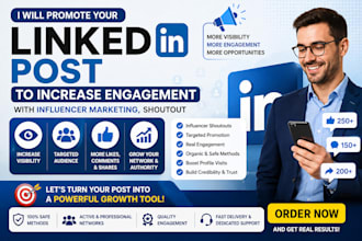 promote linkedin post to increase engagement with influencer marketing, shoutout