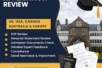 review your sop, university application, and supporting documents