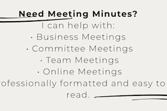 create professional meeting minutes from recordings