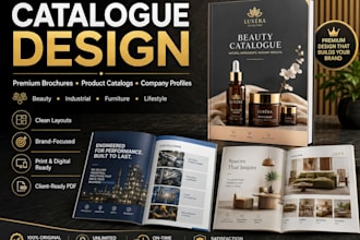 design a professional product catalogue or brochure