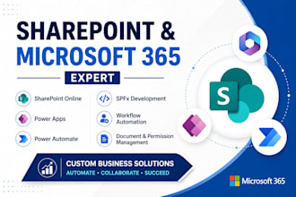 develop sharepoint ,office 365, powerapps, power automate, spfx