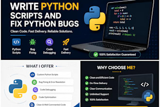 write python scripts and fix python bugs