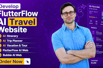 develop flutter flow ai travel itinerary trip planner ai vacation tour bubble ai