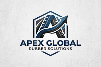 design a professional rubber brand logo for your business