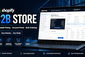 set up a shopify b2b store with wholesale pricing, accounts, and ordering