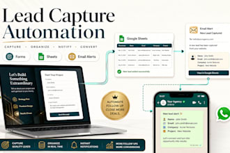 set up lead capture automation with google sheets, email alerts