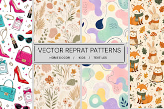 design seamless vector patterns for fabric
