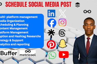 schedule post using buffer metricool hootsuite later loomly on social media post