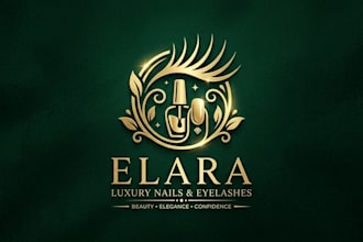design a luxury nails and eyelash logo for your beauty brand