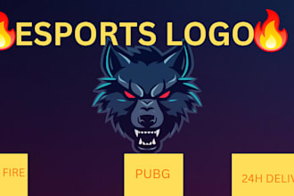 create aggressive esports mascot logo for your gaming team