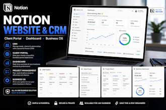 notion website for client portal CRM dashboard and business operating system