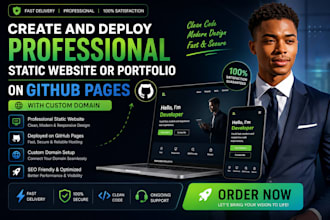 create and deploy professional static website or portfolio on github pages