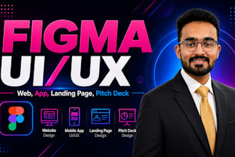 design a modern website UI UX in figma, web, app, landing page, pitch deck