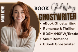 be your ebook writer, erotic, bdsm, kinky, nsfw smut romance ebook ghostwriter