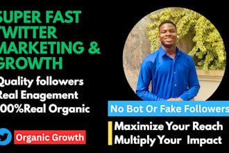 do twitter marketing and promotion  with organic growth