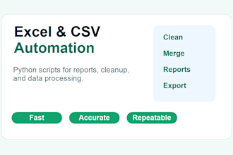 automate excel CSV reports and data processing with python
