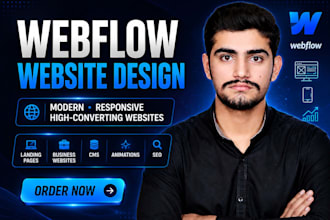 design a modern webflow landing page