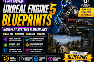 develop unreal engine 5 blueprints gameplay systems and mechanics