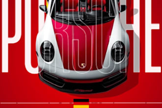 design sports and automotive graphic posters