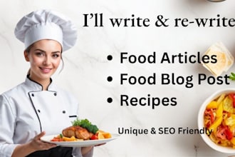 write food articles for your food blog