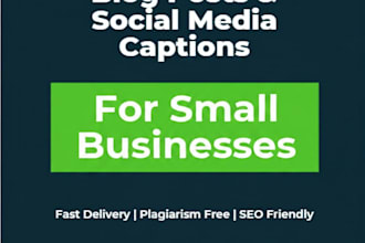 write engaging blog posts and social media captions for your small business
