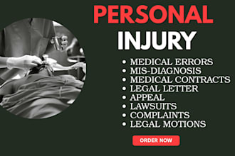 be your personal injury lawyer for medical malpractice, lawsuits, legal motions