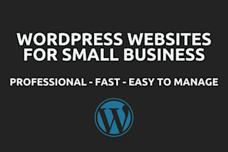 build a wordpress website for your small business