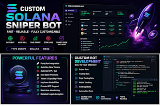 develop a custom solana trading and sniper bot