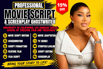 write screenplay, screenwriting, movie script writing, feature film script