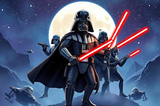 draw a star wars custom illustration or fan art