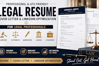 write a job winning attorney lawyer paralegal barrister judge and legal resume