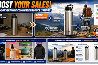 design amazon product listing images shopify etsy ebay product photos