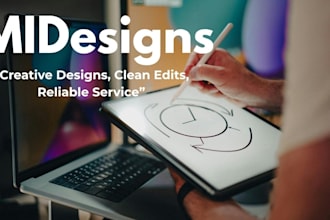 do photo editing, background removal, and flyer design