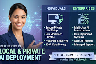setup private local llm, deploy cloud ai, and provide local ai training