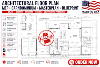 draw redraw architectural floor plan mep barndominium masterplan blueprint
