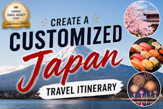 create a unique, customized japan travel itinerary for you