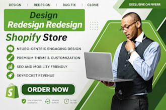 design and rebuild shopify store